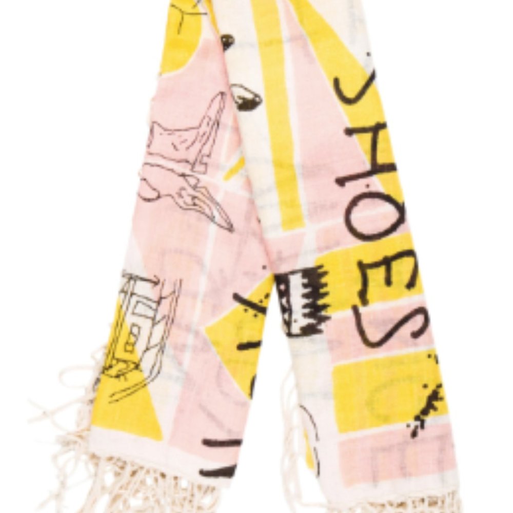 Isabel Marant Flag Echarpe Slogan Scarf